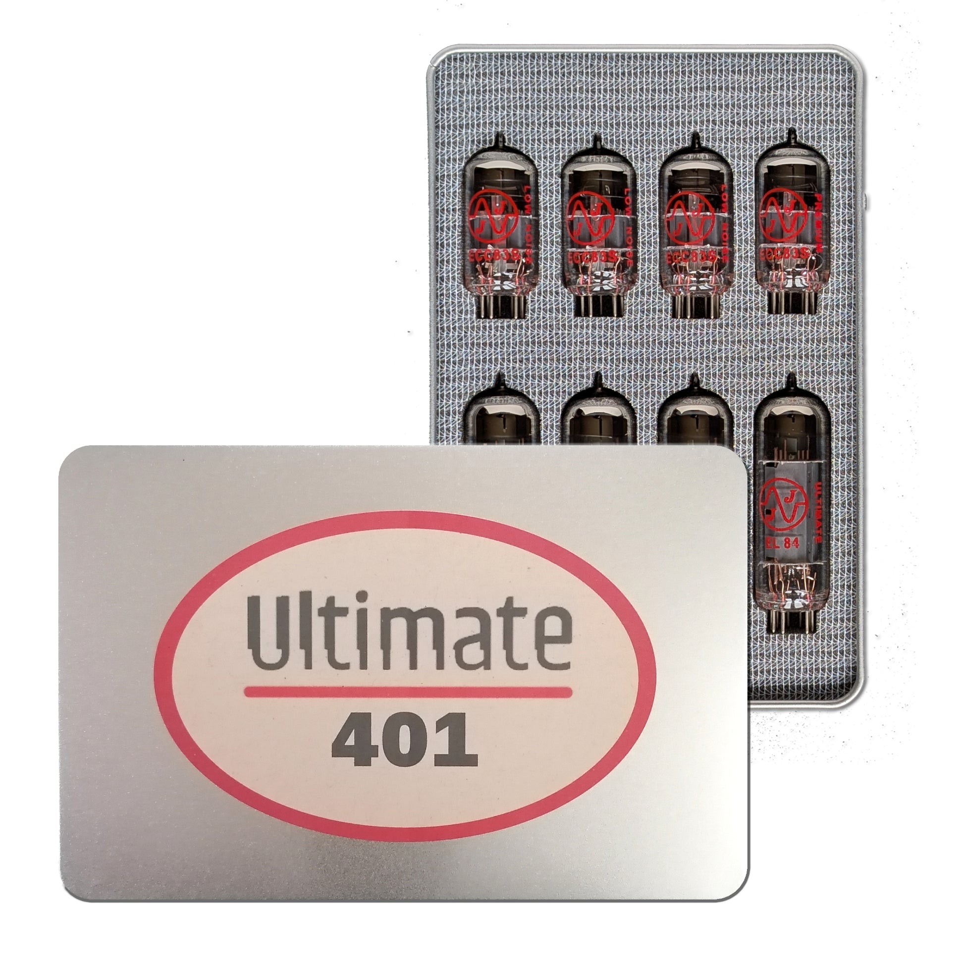 Contenu du Kit DSL 401 vue de face. Boite et lampes JJ