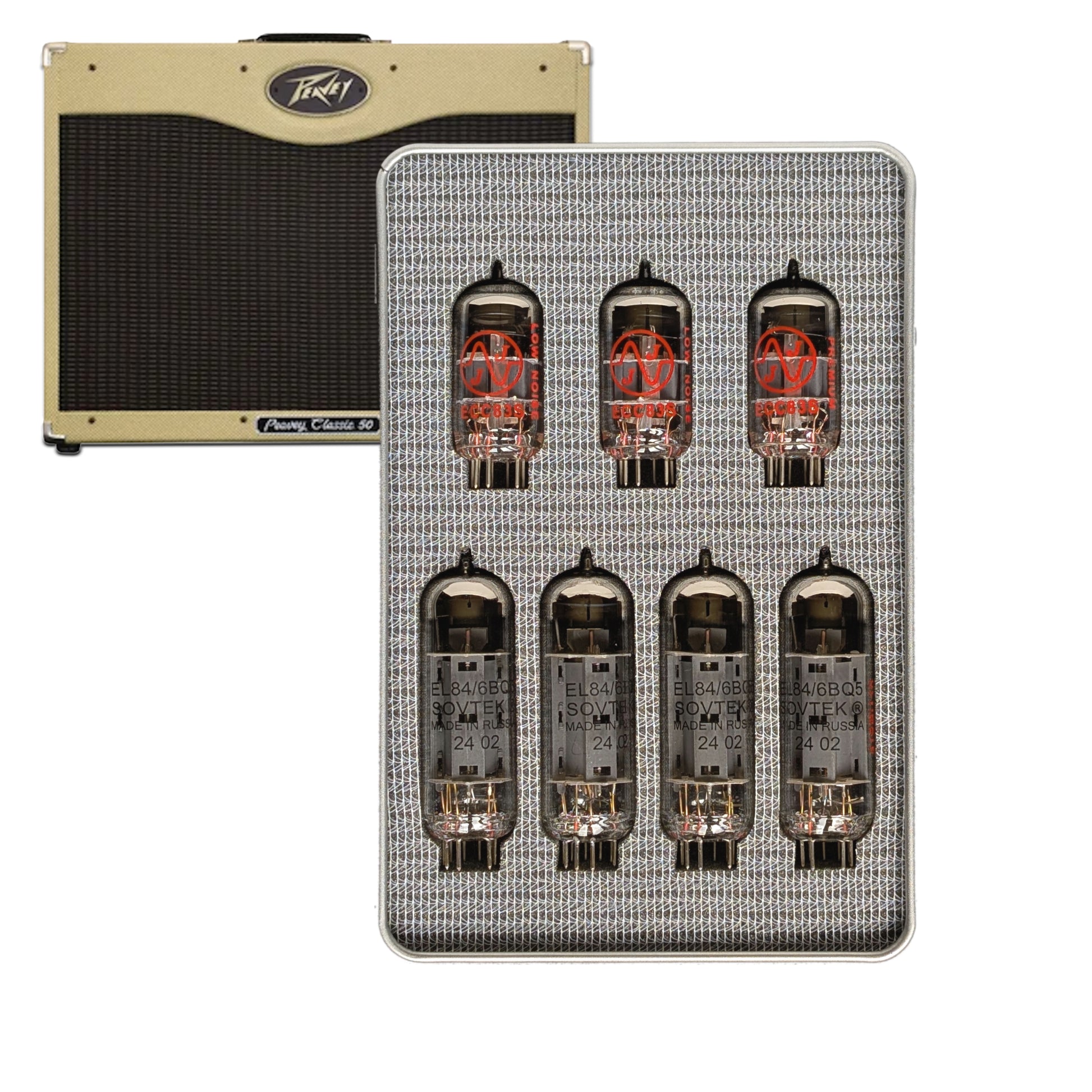 Kit de retubage pour le peavey classic 50. Option Sovtek pour la puissance. 4 x el84 appairées