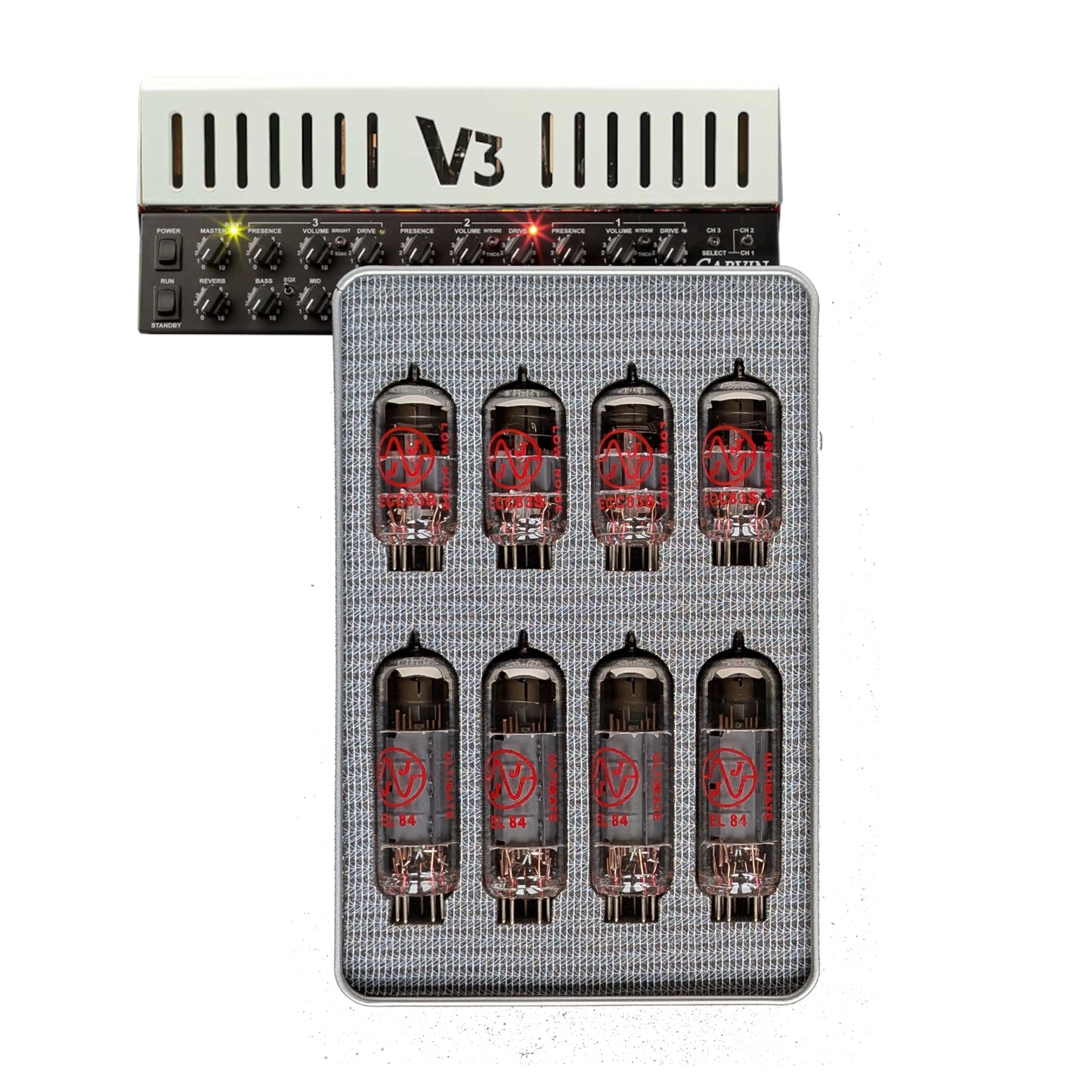  Lampes de retubage pour e Carvin V3m. Kit complet, boite metallique, , el84JJ