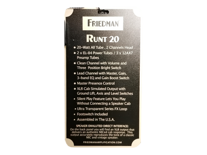 Runt 20 Friedman étiquette produit